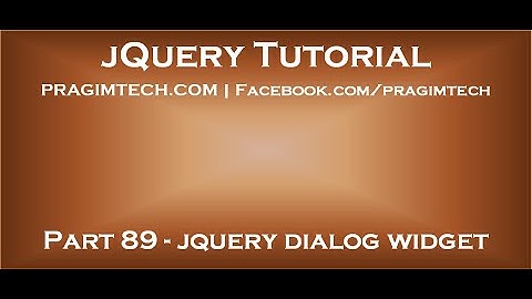 jquery dialog widget