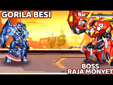 Mecha Storm - MAX ATK UPGRADE! GORILLA BESI VS BOSS RAJA MONYET! GAMEPLAY #3