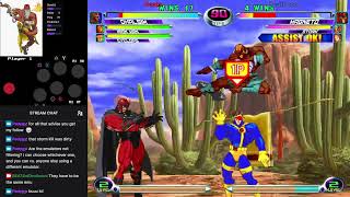 MvC2 Dhalsim 200% unfly infinite xx IM PC K.O. after Sim sequences K.O.