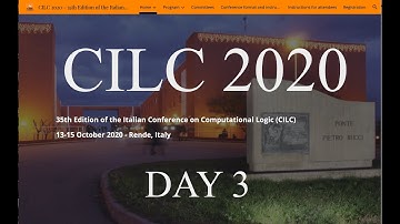 CILC 2020   Video presentations   DAY 03 Oct 15 2020