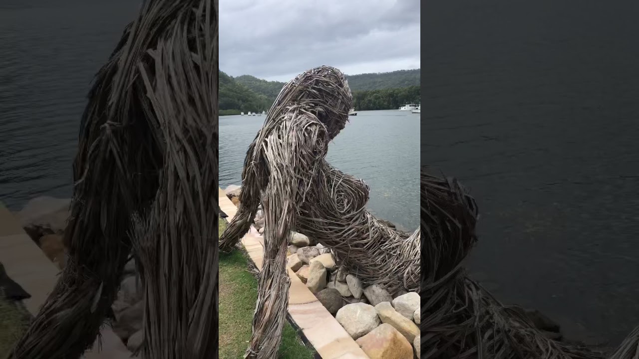 Relaxing by the riverside Spencer NSW Australia Art sculpture