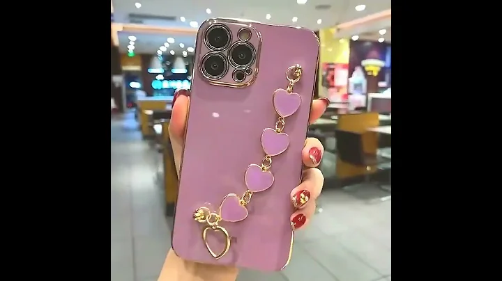 Fashion Plating Love Heart Bracelet Chain Case For iPhone Shockproof Case Cover