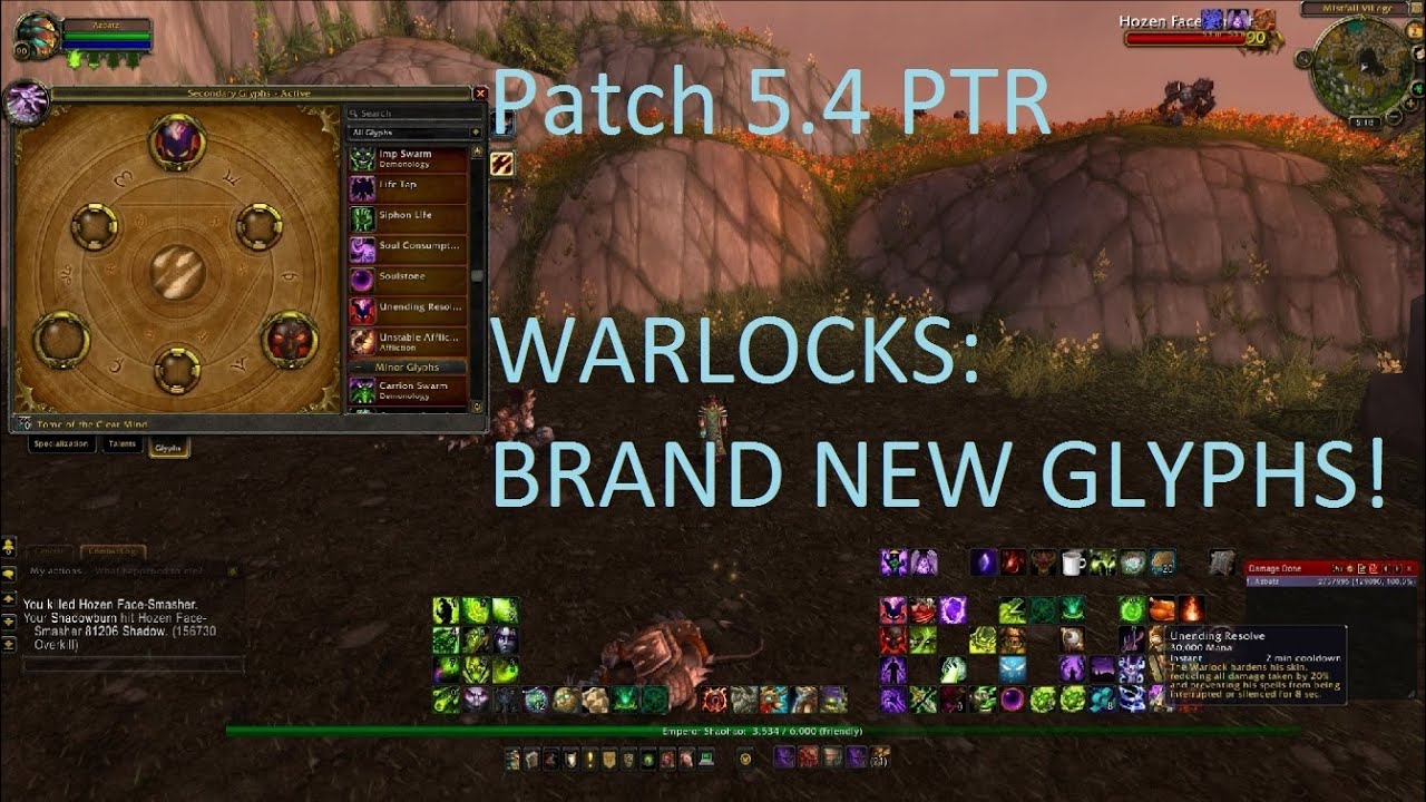 wow legion ptr where to get glyphs