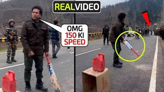 God Sachin Tendulkar facing Kashmiri street bowler's 150+ kmph speed ball with handle of the bat screenshot 3