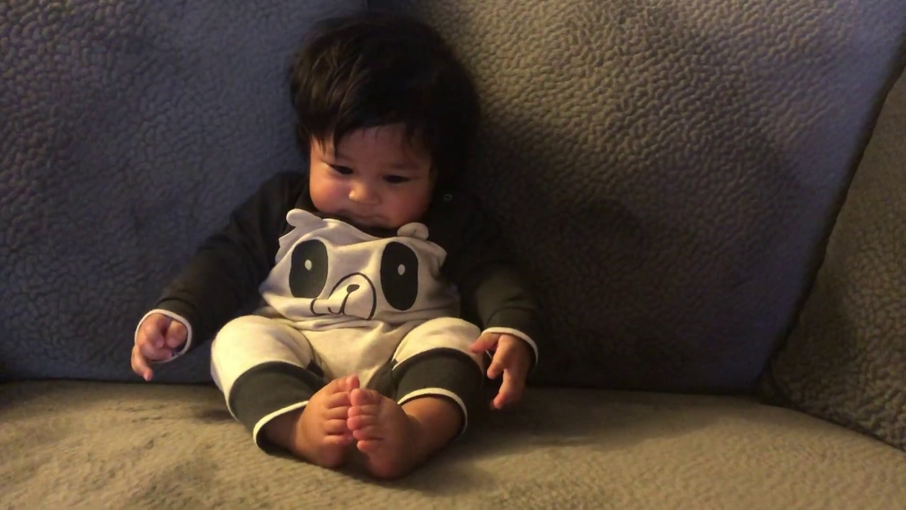 baby discovers his toes YouTube