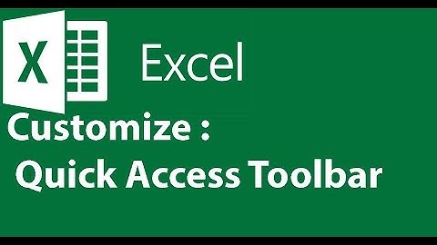 MS Excel ( 2007 -2016 ) Tutorial : Beginner to Expert : Customize Quick access toolbar