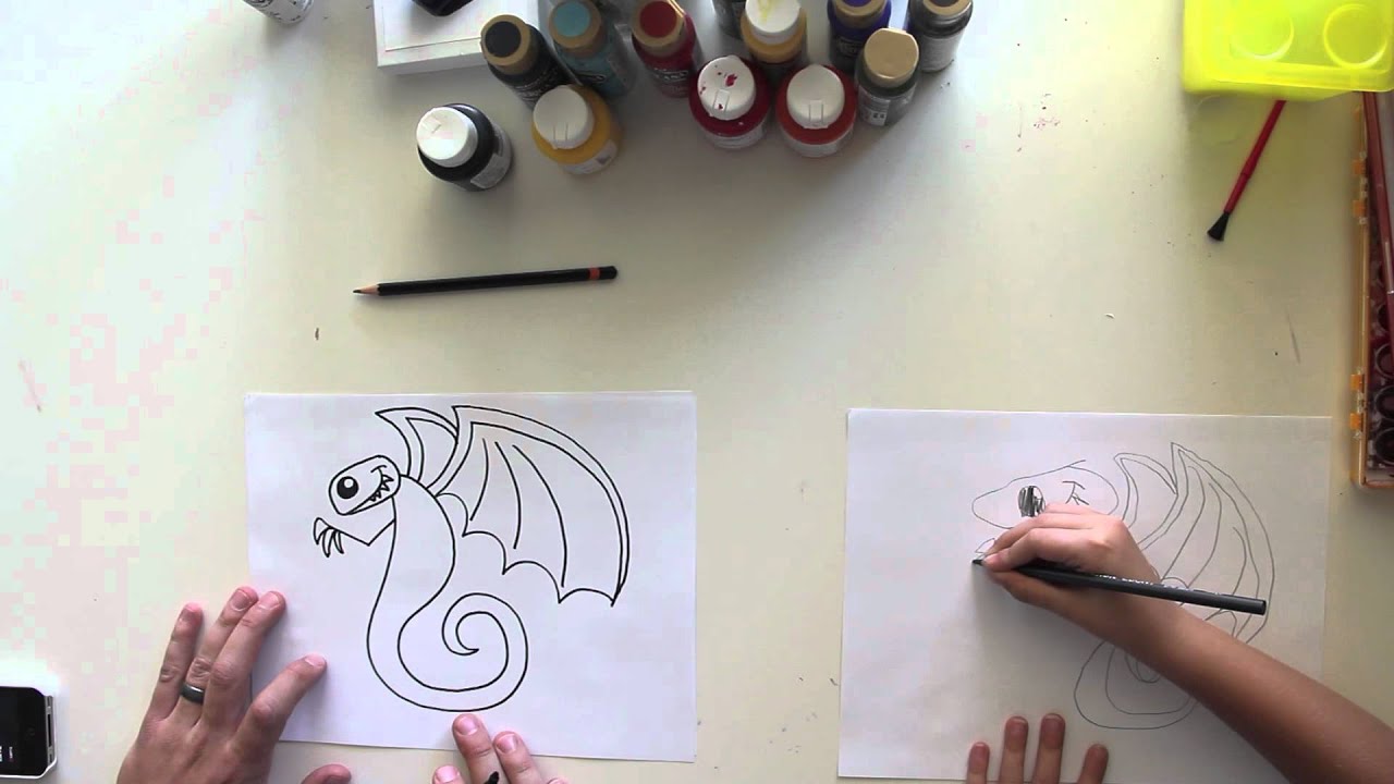 How To Draw A Dragon - YouTube