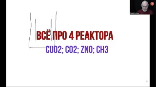 Всё про 4 реактора. CuO2; CO2; ZnO; CH3.