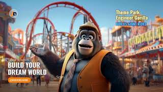 🎢  Theme Park Engineer Gorilla Builds Giant Rides | Fun Kids Song About Building & Adventure screenshot 5