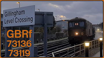 GBRf Class 73s working Railhead Treatment Train at Gillingham.