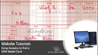 How to use Ancestry to find WWI Medal Card