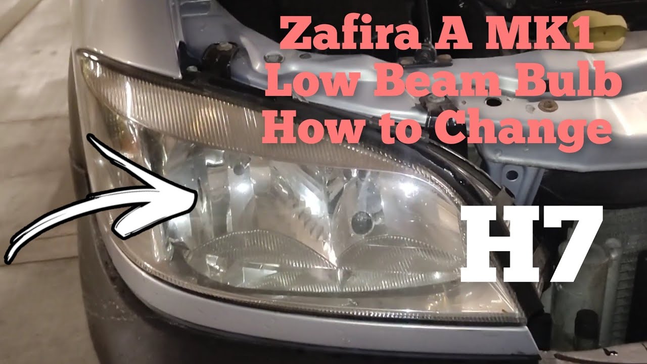 How to change LOW Beam headlight BULB Opel Vauxhall Zafira A MK1 YouTube