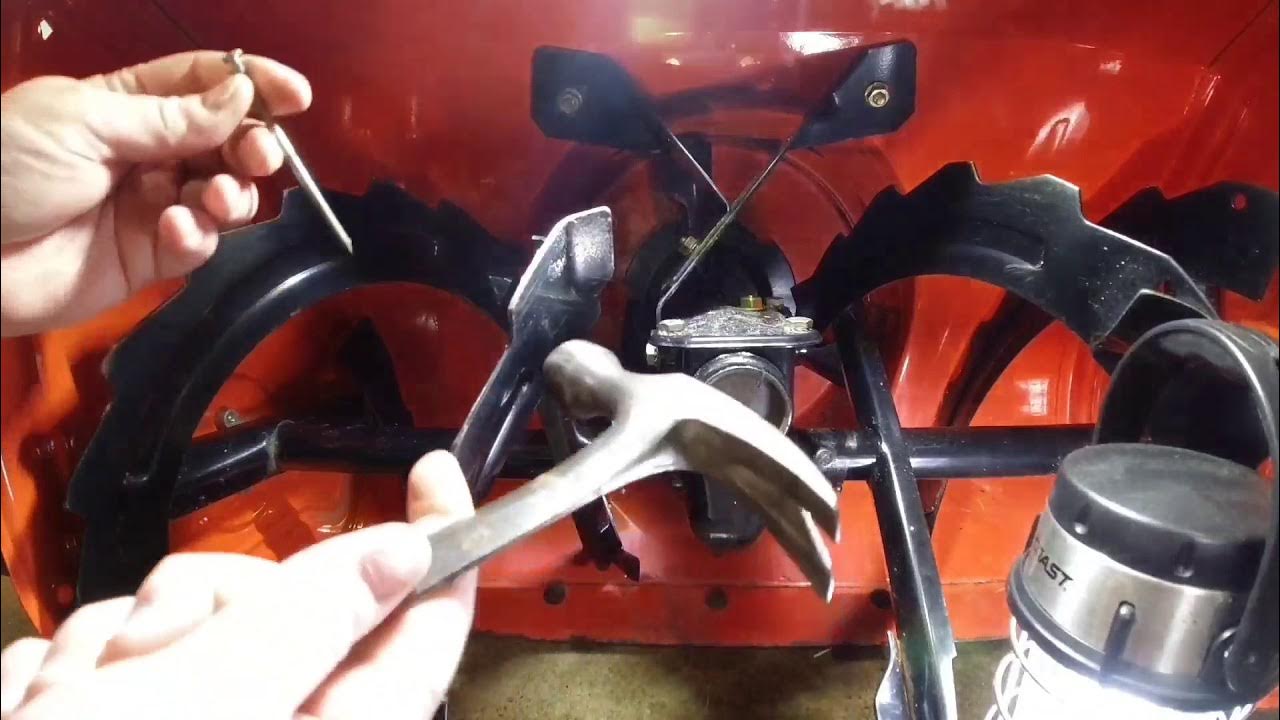 Snowblower shear pin install - YouTube