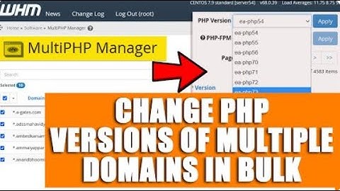 How to change PHP version of multiple domains in bulk via WHM root?