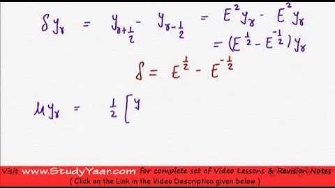 Finite Difference Operators   Conversion &  Polynomial of Degree N