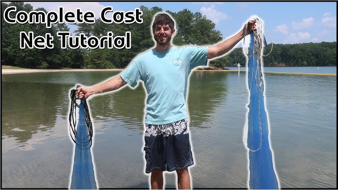 HOW TO : Easily Throw 6 and 8 foot Cast Nets!! (Teeth and Shoulder