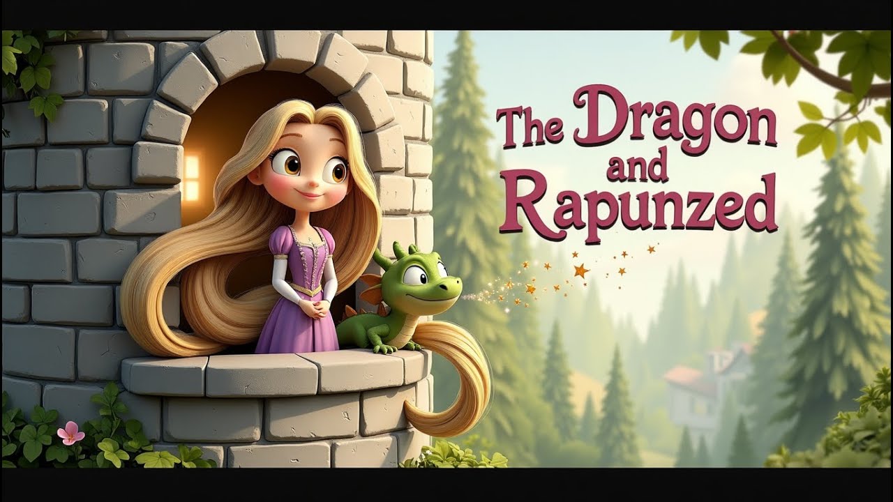 The Dragon and Rapunzel | Magical Bedtime Story for Kids | Fairy Tale | KidsLearn English story