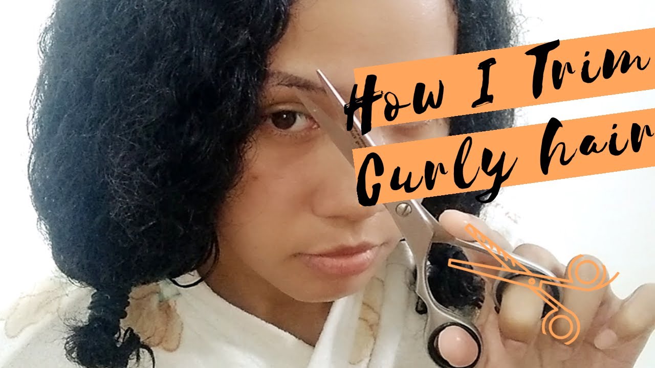 How I Trim Curly Hair Tutorial potong rambut keriting  