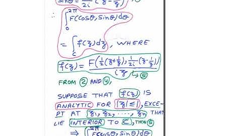 COMPLEX ANALYSIS, LECTURE 26B (Trigonometric Integrals using Residues)