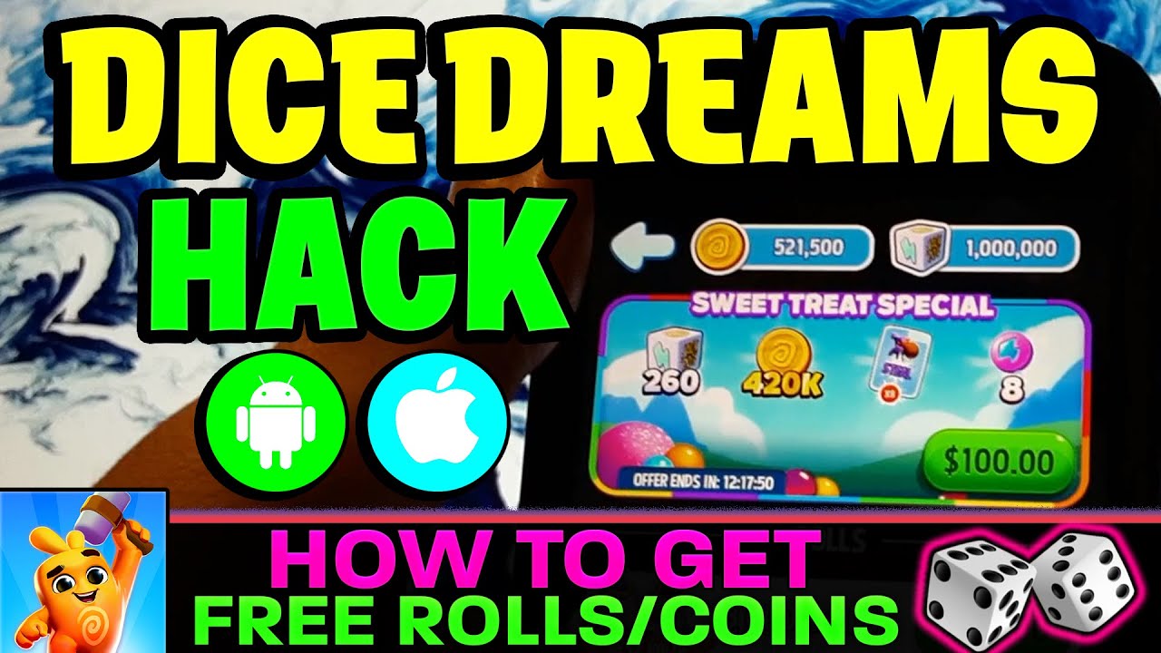 Dice Dreams Hack 🎲 Unlimited Free ROLLS/COINS Mod APK [iOS