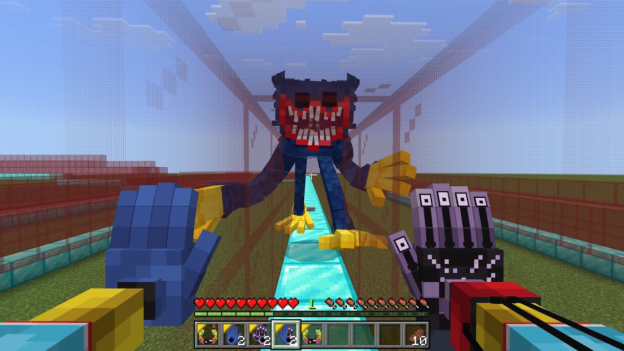 Poppy Playtime Chapter 3 V3 Nightmare Huggy Wuggy Vent Chase MOD in Minecraft PE