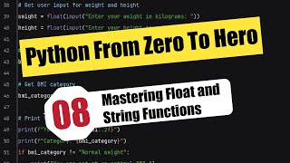 Celebrity Mastering Float and String Functions in Python - Python From Zero To Hero Ep. 8 Net Worth