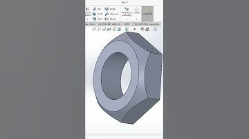 Nut & Bolt design in Solidworks. #shorts #youtubeshorts