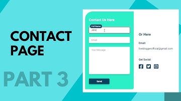Design A Responsive Contact Page For Your Website (Animation)