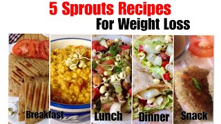 5 sprouts recipes for weight loss | How to make sprouts salad, Oats & Sprouts, roll | lose weight