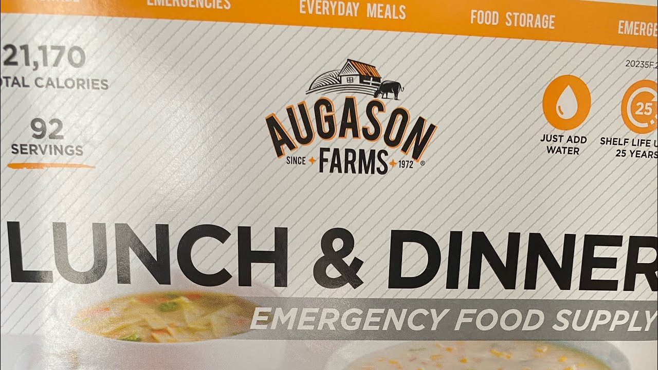 Augason Farms Lunch and Dinner Emergency food Supply Review!!!!!😱 YouTube