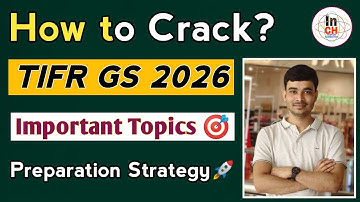 TIFR GS 2026 Best Preparation Strategy🚀| Important Chapters & Topics | Inspire Chemistry ☑️