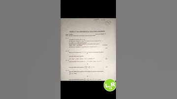 Question Paper Of Differential Equations Of Mid Term Exam Of B.A/B.Sc-1st Year Of Nalagarh College.