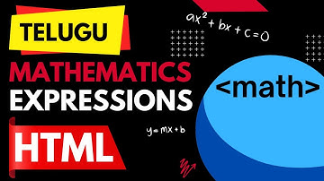 math tag in HTML - Telugu | Learn HTML #15  HTML Tutorial | math tag | HTML in Telugu | HTML element