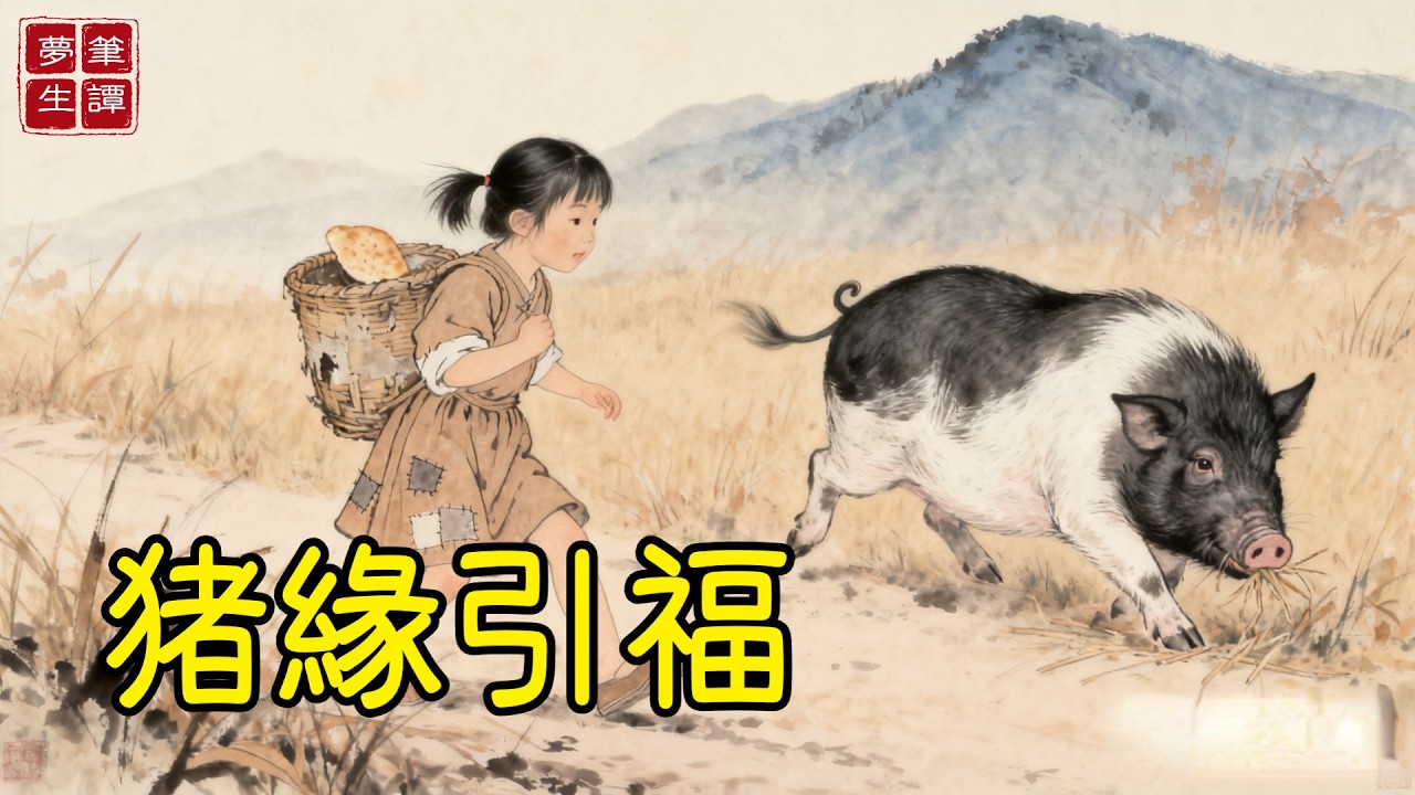 後娘逼7歲養女睡豬圈，她卻把豬當家人。逃荒路上糧絕至絕境，豬卻狂奔入深山，帶她找到了一處隱蔽的溫泉谷地——谷中四季如春，可耕可居！