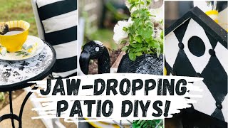 ☀*New* BLACK & WHITE PATIO DECOR DIYS/ DOLLAR TREE OUTDOOR DECOR