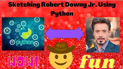 How to draw Robert Downey Jr. (Iron-Man) using python.