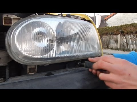 VW GOLF 3 SCHEINWERFER AUSBAUEN/DEMONTIEREN TUTORIAL 