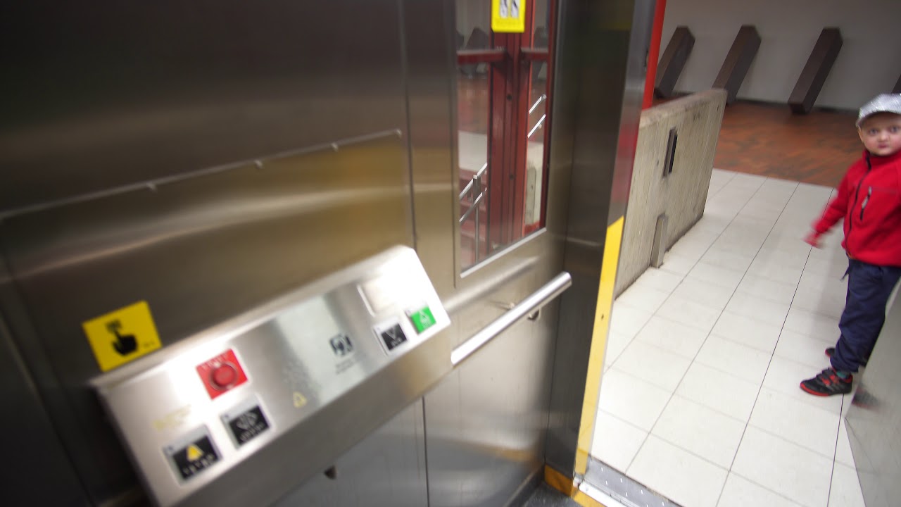 Sweden, Stockholm, Skarpnäck Subway Station, 2X elevator, 1X escalator