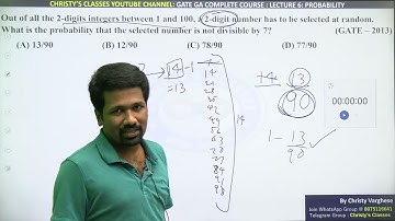#6 | Probability - Part II | General Aptitude | COMPLETE COURSE GATE 2024 | Christy Varghese