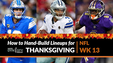 Win Your Thanksgiving DFS Slate! Free Lineup Builder + Week 13 NFL Analysis
