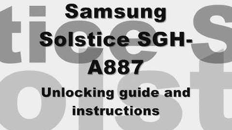 How to unlock Samsung Solstice SGH-A887 Cingular AT&T ATT Rogers Fido Sim code