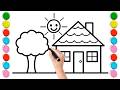 How To Draw a House Easy // House Drawing Tutorial For Kids //