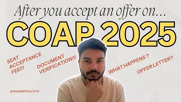 Accepted Your MTech IIT Offer? What Happens Next! | COAP का ऑफर एक्सेप्ट करने के बाद क्या होता है ?