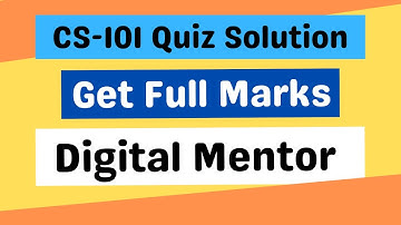 cs101 quiz 1 solution 2022 || Digital Mentor VU #cs101