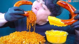 ASMR CHEESE SPAM & KIELBASA SAUSAGE & NOODLES SPECIAL 통스팸 & 킬바사 모음집