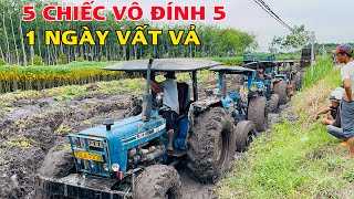 5 chiếc máy cày vô chở củ mì dính lầy hết 5 rồi sao mà lên được