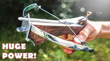 HOW TO MAKE A POWERFULL Mini Crossbow | Forged From Rusted Spring | DIY CROSSBOW