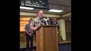 Law enforcement press conference in Morton County