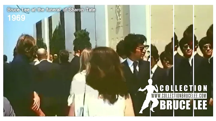 Bruce Lee at the funeral of Sharon Tate 1969 (VERY...