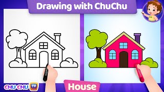How to Draw a House? More Drawings with ChuChu - ChuChu TV Drawing Lessons for Kids